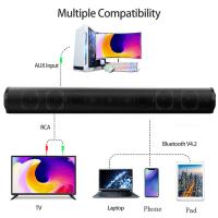 Barra de sonido inalámbrica con Bluetooth, sistema de altavoces con cable, sonido estéreo envolvente para cine en casa, proyector de TV - details 3