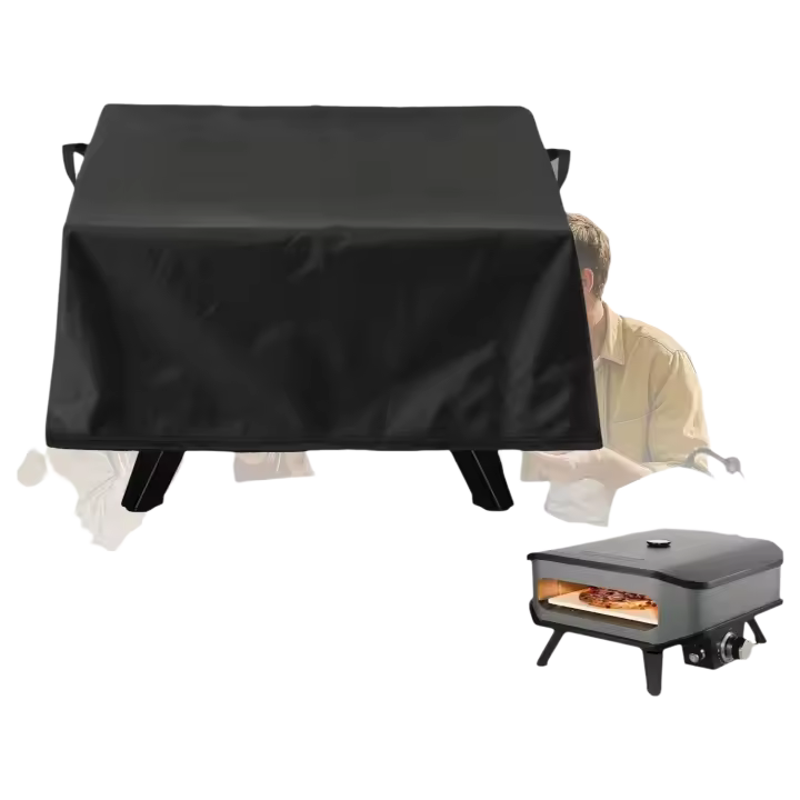 Cubierta Para Horno De Pizza De 17 Pulgadas En Tela Oxford Negro Accesorio De Almacenamiento Para Horno a Gas Con Manija Material Grueso - 1