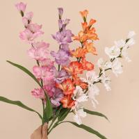 Rama de gladiolos artificiales de 86cm, arte Floral de tacto Real, simulación de flores de orquídeas, 12 cabezas, flores falsas de seda hechas a mano - details 10