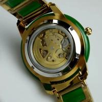 DUGARY Tourbillon mechanical watch men transparent back jade 43mm Wristwatches Salute Chairman Mao Relojes Para waterproof - details 4