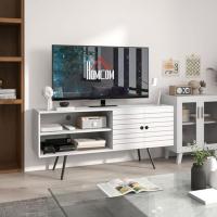 Mueble Moderno para Televisor de 65 Pulgadas Estante Abierto con 2 Estantes y 1 Ajustable Blanco - details 1