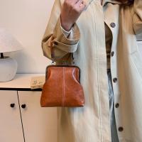 Bolso de hombro elegante con cierre de beso, bolso cruzado de estilo chino Retro de cuero PU, bolso de mujer Vintage de gran capacidad de Color sólido - details 22