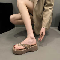 Dos botas con punta para mujer en primavera y verano de 2025, nuevas chanclas finas de suela gruesa con pantalones altos, botas frías huecas apiladas - details 2