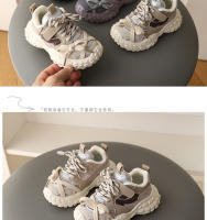 Zapatillas deportivas para niños 2025 primavera nuevos compañeros de clase transpirables zapatos de papá de moda casual para niños zapatos ligeros para niña pequeña - details 7