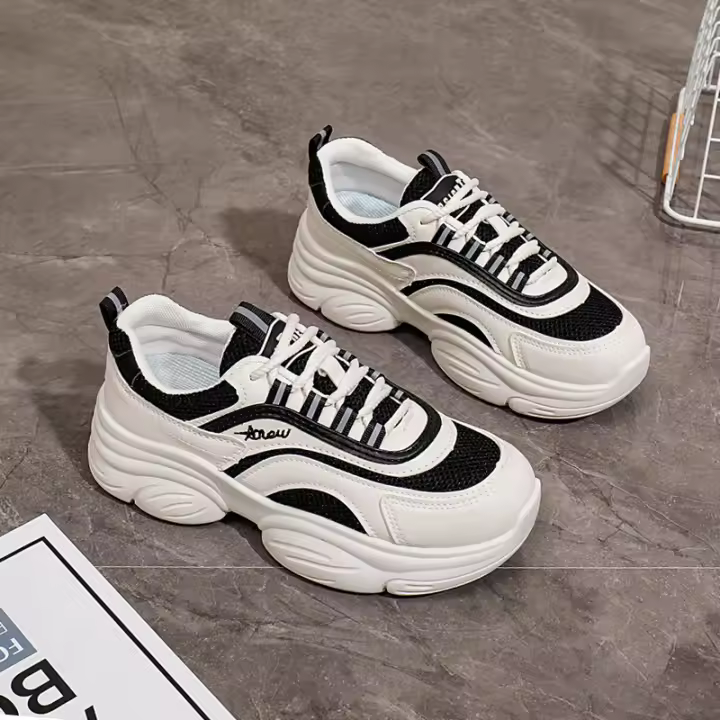 Zapatillas de Mesa Trench para Mujer verano 2025 Estilo Coreano Transpirable Tejido de Vuelo - 1