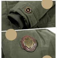 Parkas de ocio para hombre, chaqueta gruesa de lana con sombrero extraíble a la moda, Color sólido, a prueba de viento, abrigos cálidos, invierno, 2024 - details 8