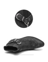 Moda para hombre Botas de cuero británicas con aumento de altura Negocios Retro Cremallera Locomotora Botas de tacón alto - details 4