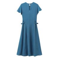 OUWU- Venta Rápida Nuevo Vestido De Mujer Estilo Europeo Vestido Redondo Con Lazo Ajustado A La Cintura Decoración De Lazo A La Moda Ropa De Mujer - details 7