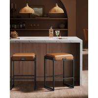 Taburetes de Bar, Taburetes de Cocina, Cuero Sintético con Costuras, Moderno Siglo Medio, 66 cm de Alto, - details 5