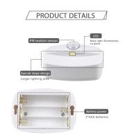 Luz LED nocturna para interiores con Sensor de movimiento, luces con pilas para pasillo, escalera, baño, armario y dormitorio - details 5