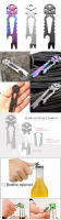 Llave de Monedero de Escudo de Acero Inoxidable EDC Portátil Multifuncional con Abrelatas Mini Taladro Multifuncional para Herramientas de Mejoras del Hogar - details 0