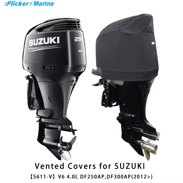 Cubiertas de ventilación personalizadas Flickermarine para motores fueraborda Suzuki 250hp DF250AP, DF300AP(2012) - 1