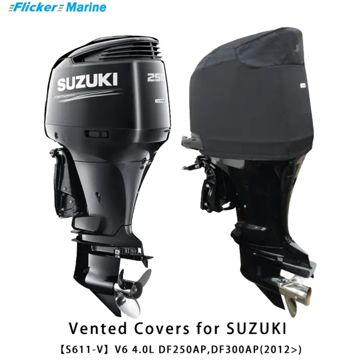 Cubiertas de ventilación personalizadas Flickermarine para motores fueraborda Suzuki 250hp DF250AP, DF300AP(2012) - 1
