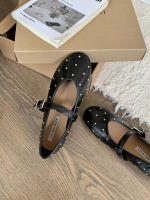 Retro Gypsy Star zapatos de ballet remachados nueva hebilla de una palabra con boca poco profunda zapatos Mary Jane - details 3