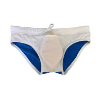 Jessborn calzoncillos de baño para hombre, bañador sexy de rayas gruesas, cintura baja, moda arcoíris, primavera y verano - details 7