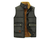 Abrigos informales sin mangas de lana de algodón gruesos y cálidos acolchados para hombre, chaquetas de trabajo, moda de invierno - details 3