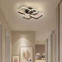 Plafón LED de Techo Cuadrado 45W GOECO, Aluminio Negro, Luz Neutra 4500K, Iluminación Interior Nórdica para Salón, Dormitorio, Comedor, 58*46*13 CM - details 6