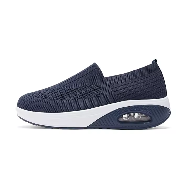 Deportes informales sin cordones para zapatos de mujer, cordones de plataforma para caminar a la moda 0 - 1