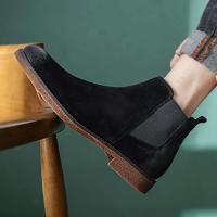 Nuevos botines esmerilados, zapatos de vestir de cuero genuino, botas de hombre Chelsea de ante Martin - details 5