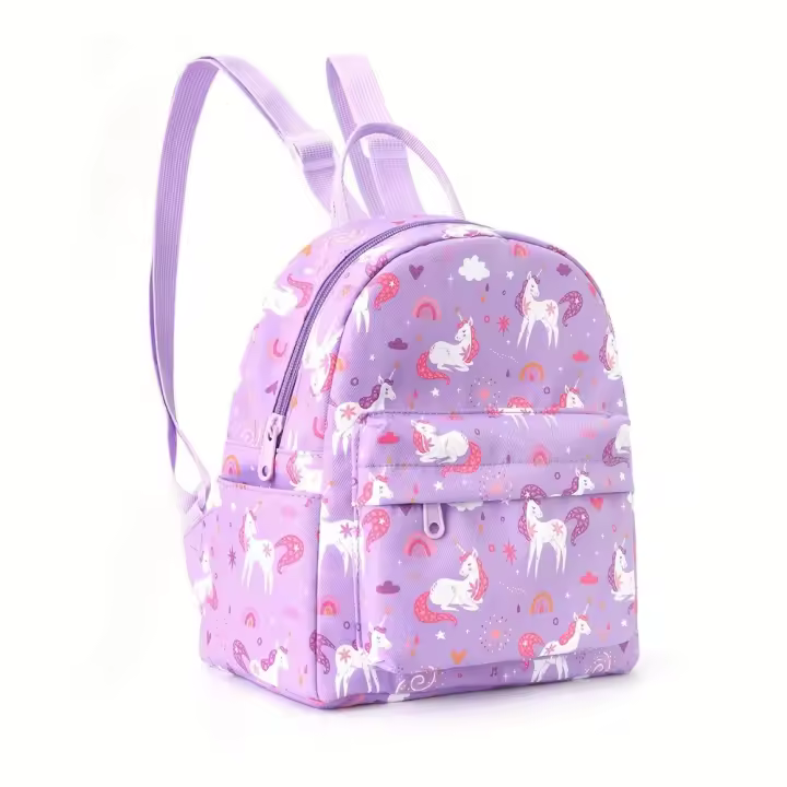 Mochila de impresión de tendencia personalizada bordada, mochila de moda para estudiantes de secundaria transfronteriza, mochila de gran capacidad. - 1