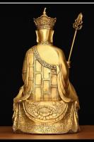 Estatua de Buda del Rey de latón en casa, estatua del Bodhisattva Ksitigarbha de la montaña Jiuhua, decoración del salón budista, que ofrece los tres - details 4