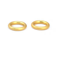 Anillo de Cierre Redondo de Brasso Dorado Mate Joyería de Alta Calidad - details 64