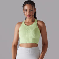 Hamidou-Sujetador deportivo para mujer, ropa interior de gimnasio, hilo Sexy, informal, a rayas, sin costuras, Top ajustado para gimnasio - details 32
