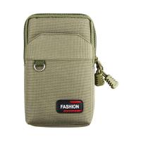 Bolsa de nailon para teléfono para hombre, bolsa de nailon para acampar, color caqui, de una/doble capa, para teléfono móvil, EDC Molle, cinturón, riñonera - details 12