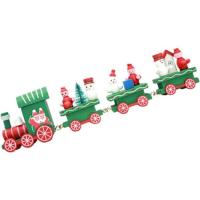 Tren de Madera de Navidad Mini Tren de Madera Mini muñeco de Nieve de Madera Tren de Madera Ornamento de Tren de Navidad para - details 4