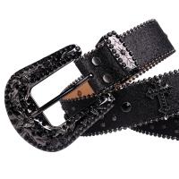 Cinturón de diamantes hecho por el hombre,cinturón de diamantes de imitación de vaquero occidental a la moda para mujer,cinturón - details 2