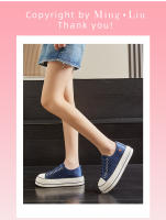 Zapatos blancos de piel de cerdo Wulacao Suela gruesa, estilo casual, deportivo para mujer - details 11