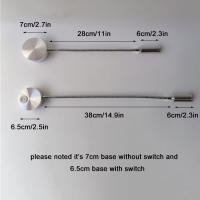Luz Led de pared de cuello de cisne largo, iluminación de mesita de noche, interruptor negro, manguera de AC90-260V, 110V, 220V, lámpara de lectura para libros, L40cm, 3W - details 1