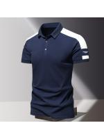 Polos de Verano de Algodón 100% Camiseta de Cuello Elegante para Hombres Manga Corta Alta Calidad - details 2