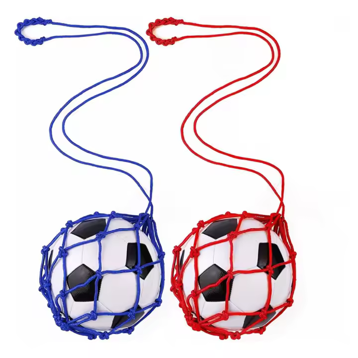 Entrenador de patadas de fútbol de 2 piezas, Red de entrenador de retorno de fútbol, Ayuda de entrenamiento de práctica en solitario, azul + rojo - 1