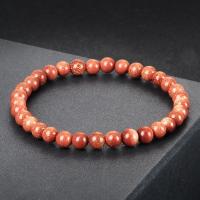 Pulsera de Piedra Pómez Natural 6mm Cuentas de Cuarzo Azul Green Doro Pulsera Trenzada para Hombres y Mujeres Joyería Brillante para el Muñeca - details 8