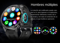 Reloj inteligente deportivo para hombre, dispositivo con Bluetooth, asistente de voz, llamada, batería de 710mah, pantalla HD de 1,85 pulgadas, linterna, rastreador de salud remoto - details 4