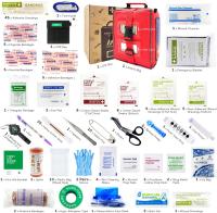 Kit de primeros auxilios actualizado 2025 para automóvil, kit de supervivencia de emergencia de 165 piezas pequeño para viajes, kit médico/kit médico con suministros esenciales, kit de primeros auxilios para traumatismos para camping, hogar, senderismo, b - details 3