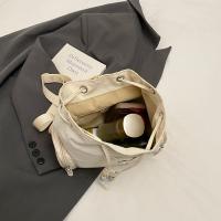 Mochila con cordón de Bordado de letras, bolso escolar de nailon de gran capacidad para estudiantes, bolso de viaje de Color sólido, bolso de hombro para adolescente - details 28