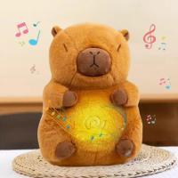 Capibara Juguete de Peluche Respirable para Bebé Companero Tranquilizador para Dormir con Luces Musicales Rítmicas Muñeca Relajante Regalos de Cumpleaños para Niños - details 2