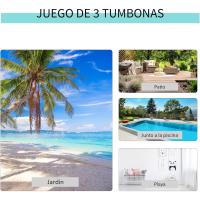 Conjunto de Tumbonas Exteriores de Jardín Dos Piezas con Mesa Auxiliar de Vidrio Templado - details 22