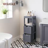 Madera Armario para baño Armario de almacenaje Botiquín Mesita de Noche Rinconera 2 Cajones Blanco - details 9