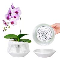 Meshpot ETA Orquídea ETRO de 5 pulgadas con agujeros, bandeja para favorecer la circulación del aire y el drenaje - details 0