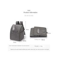Mochila plegable portátil para perros, suministros para gatos, bolsa transpirable para mascotas - details 3