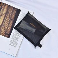 Neceser de viaje con cremallera para mujer, bolsa de maquillaje de malla transparente negra, organizador de almacenamiento, bolsa de cosméticos informal - details 4