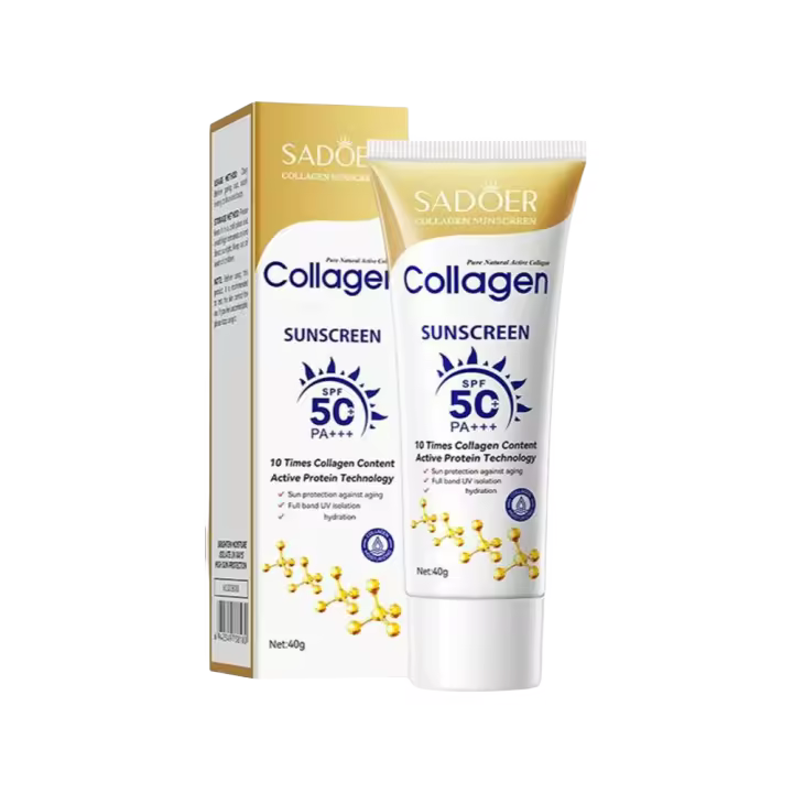 Pantalón de Sol de Colágeno SPF 50+ Crema Refrescante para Hidratar la Piel - 1