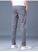 Calidad verano fino Casual a cuadros pequeño occidental largo recto pierna adelgazante pantalones de hombre adolescente - details 1