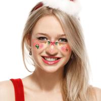 Pegatinas de Tatuaje Facial Navideño 10/12PCS Decoración de Fiesta Festiva para Adultos - details 8