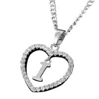 Collar con Colgante de Corazón de Circonita Cúbica 26 Letras del Alfabeto Joyería Personalizada - details 2