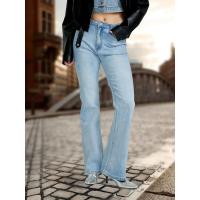 Pantalones vaqueros retro de cintura alta para mujer, vaqueros elásticos de moda informal - details 7