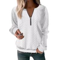 Camisetas con cuello en v para mujer, jerséis informales de manga larga, camiseta para mujer de otoño - details 6